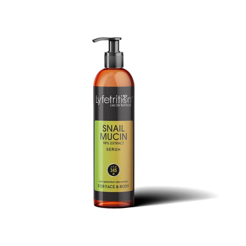 Lyfetrition Snail Mucin 98% Power Repairing Serum with Hyaluronic Acid & Aloe Vera, Skin Repair Serum, Moisturizing Serum Essence for Soothing, Reducing Fine Lines Deep Nourishing (12 Fl Oz) - Image 1
